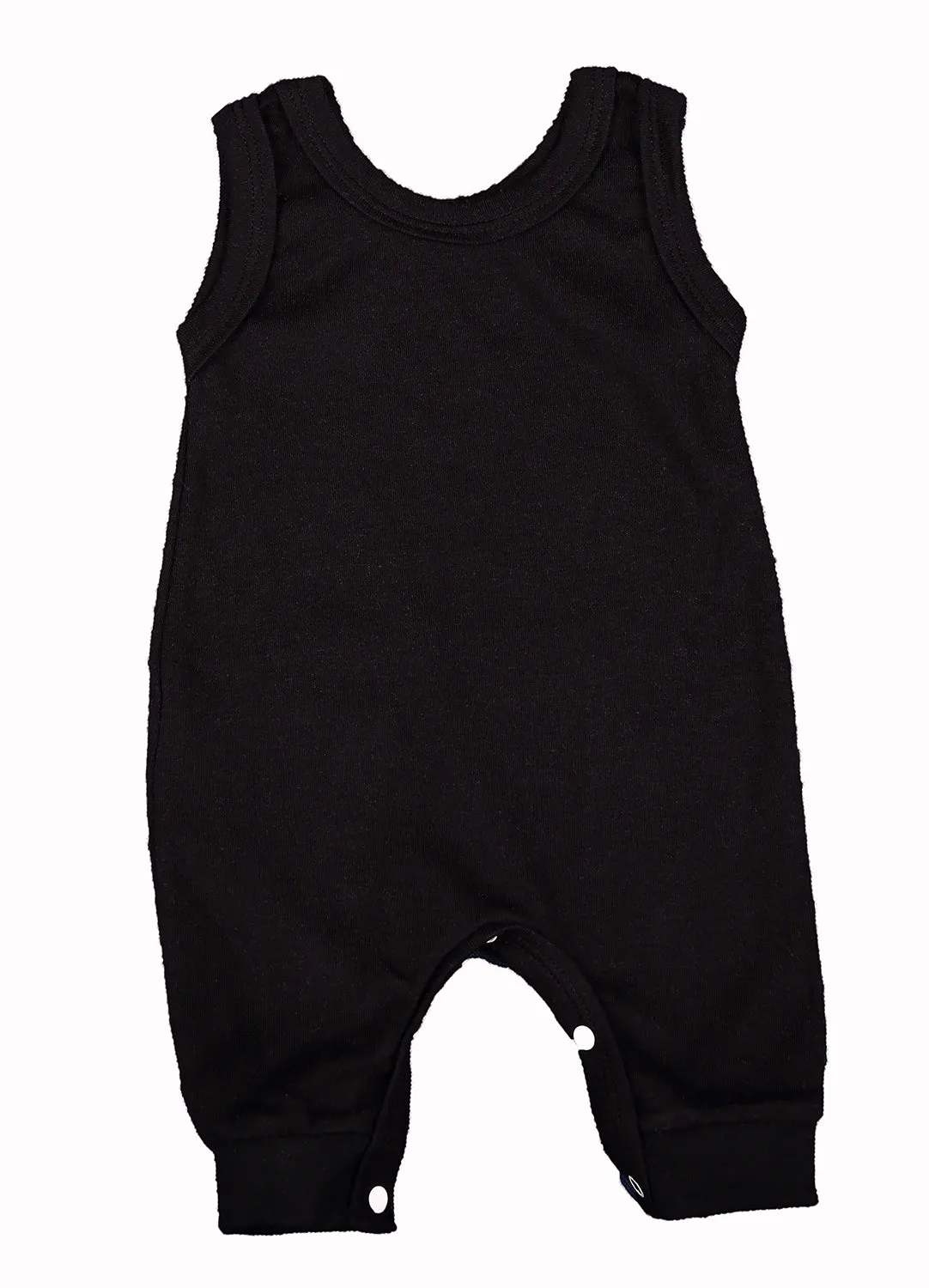 100% 6-Pack Cotton Blank Sleeveless Baby Rompers