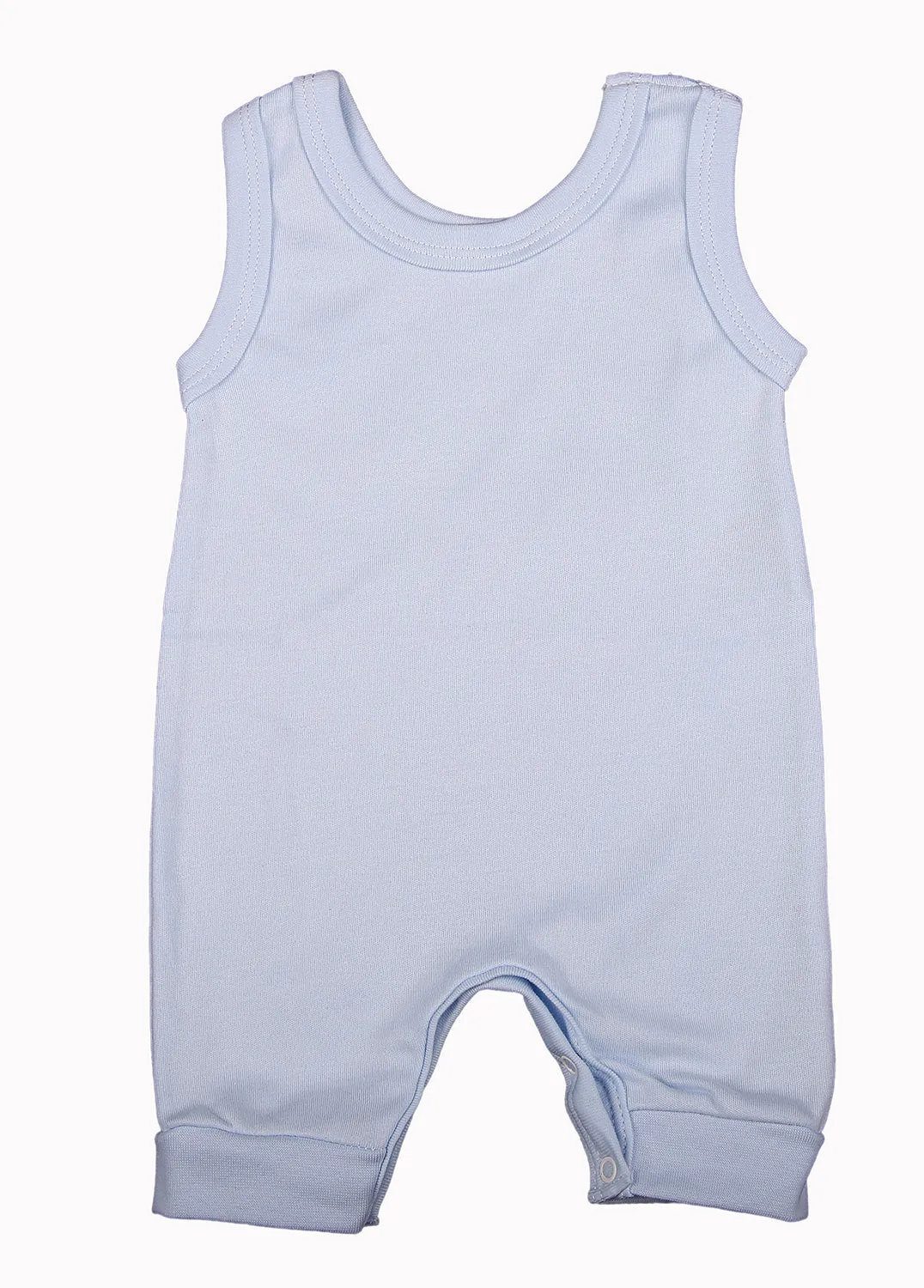 100% 6-Pack Cotton Blank Sleeveless Baby Rompers