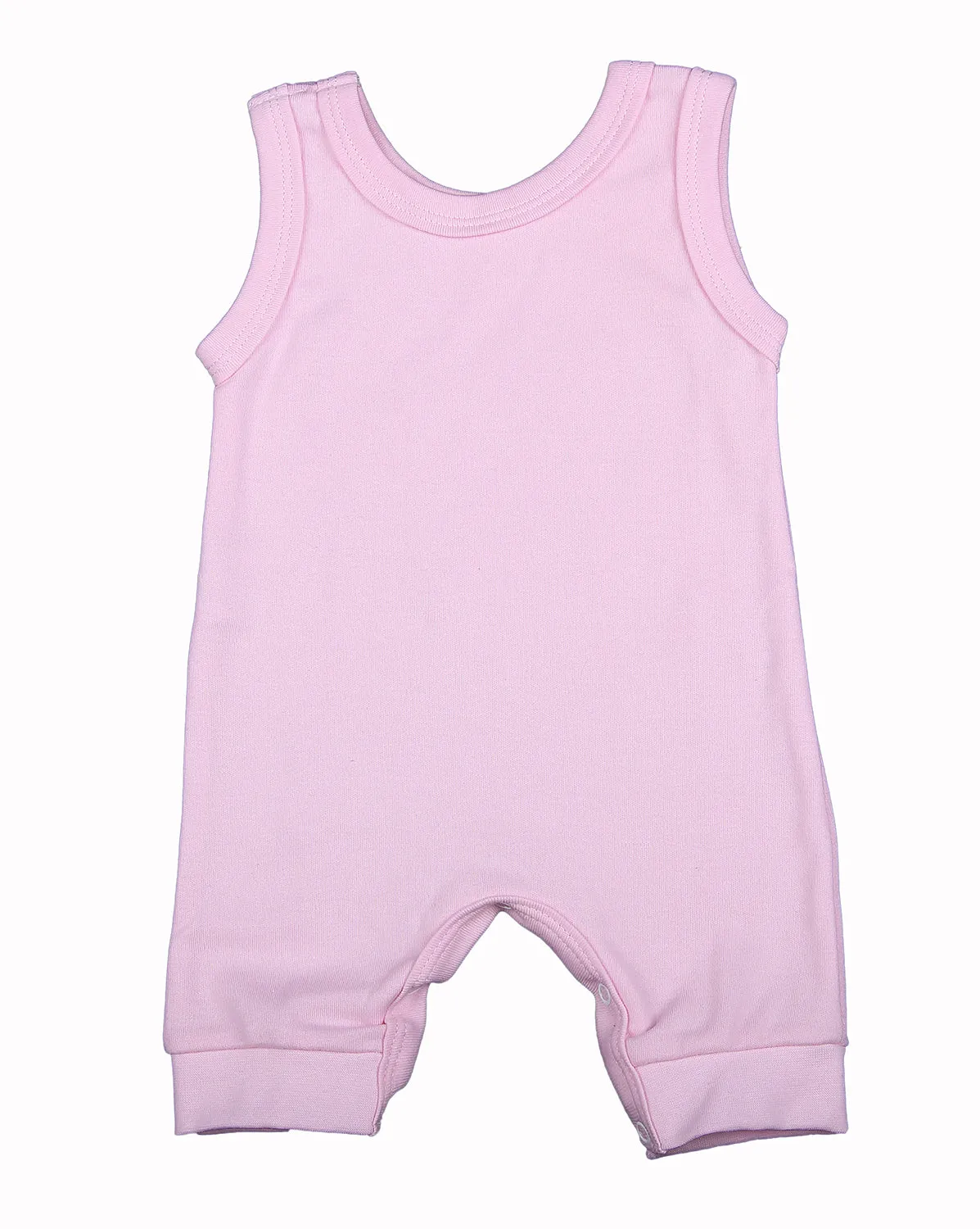 100% 6-Pack Cotton Blank Sleeveless Baby Rompers