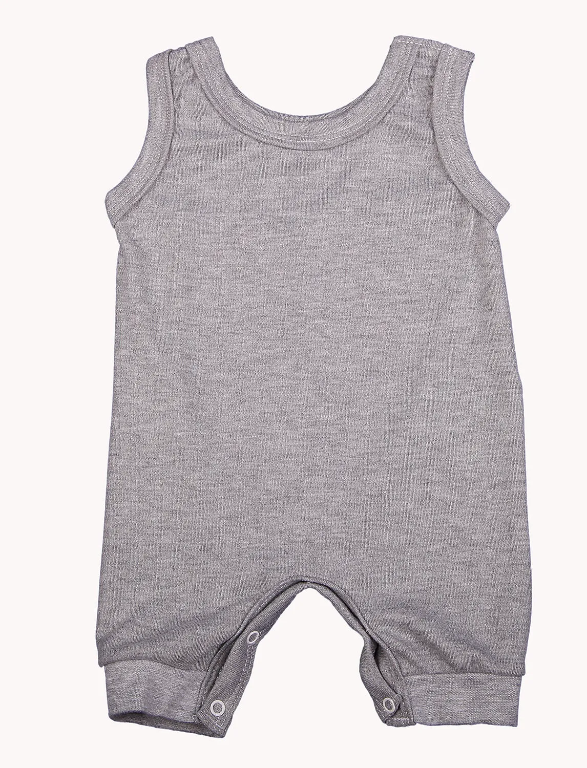 100% 6-Pack Cotton Blank Sleeveless Baby Rompers