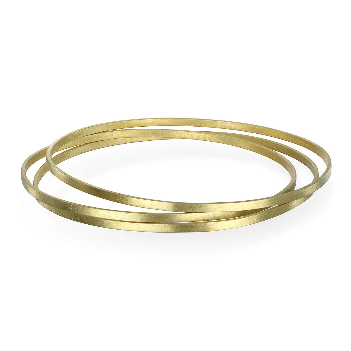 18 Karat Gold Flat Bangles