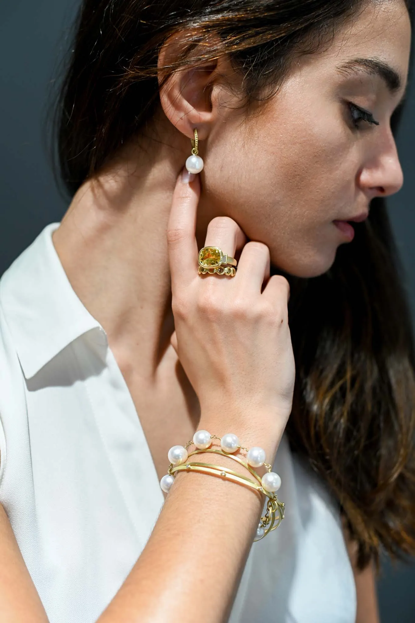 18 Karat Gold Flat Bangles