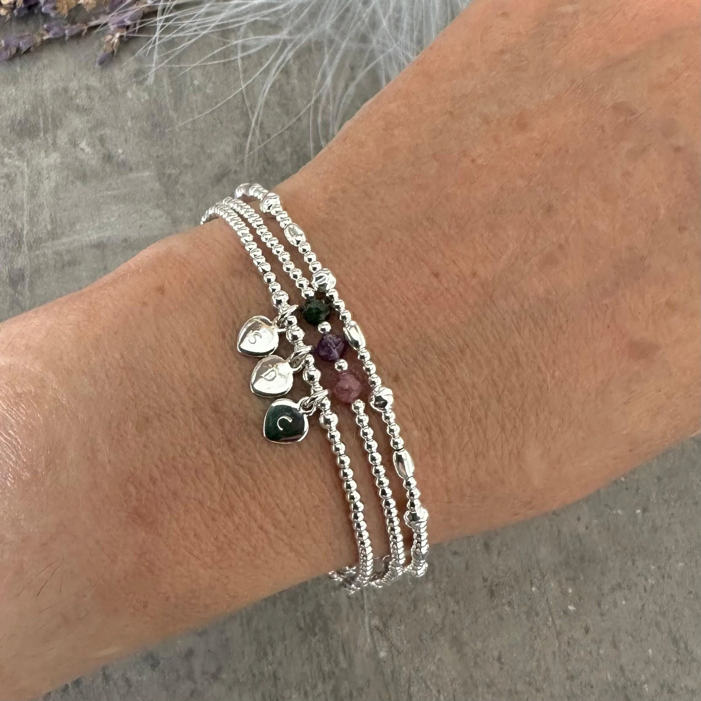 3 Bracelet Layering Set for Mothers, Family Birthstone Jewellery