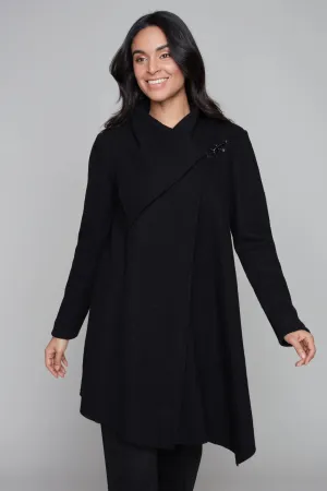 7511 Jacket with hook closure -Black