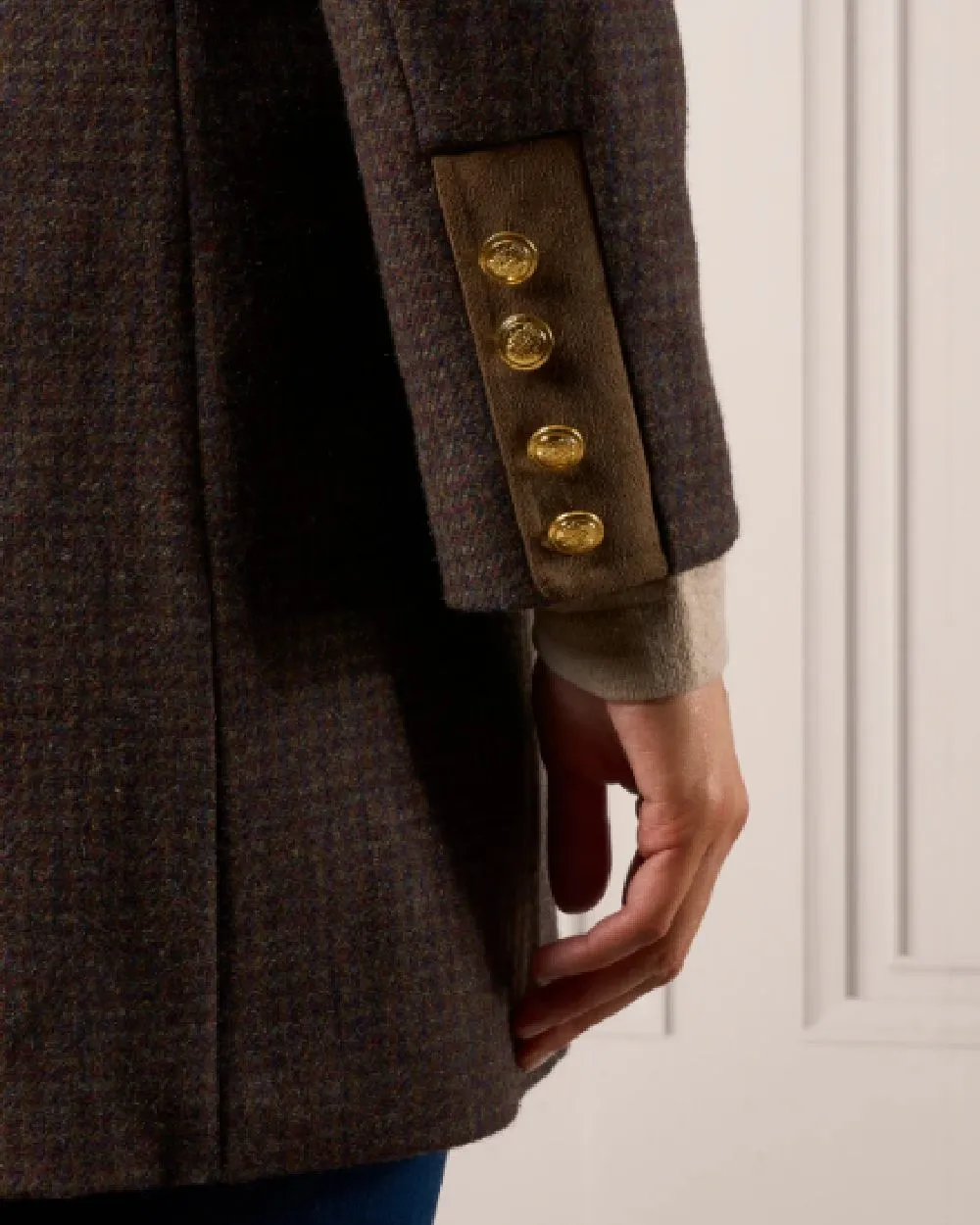 Alan Paine Surrey Mid-Thigh Tweed Coat