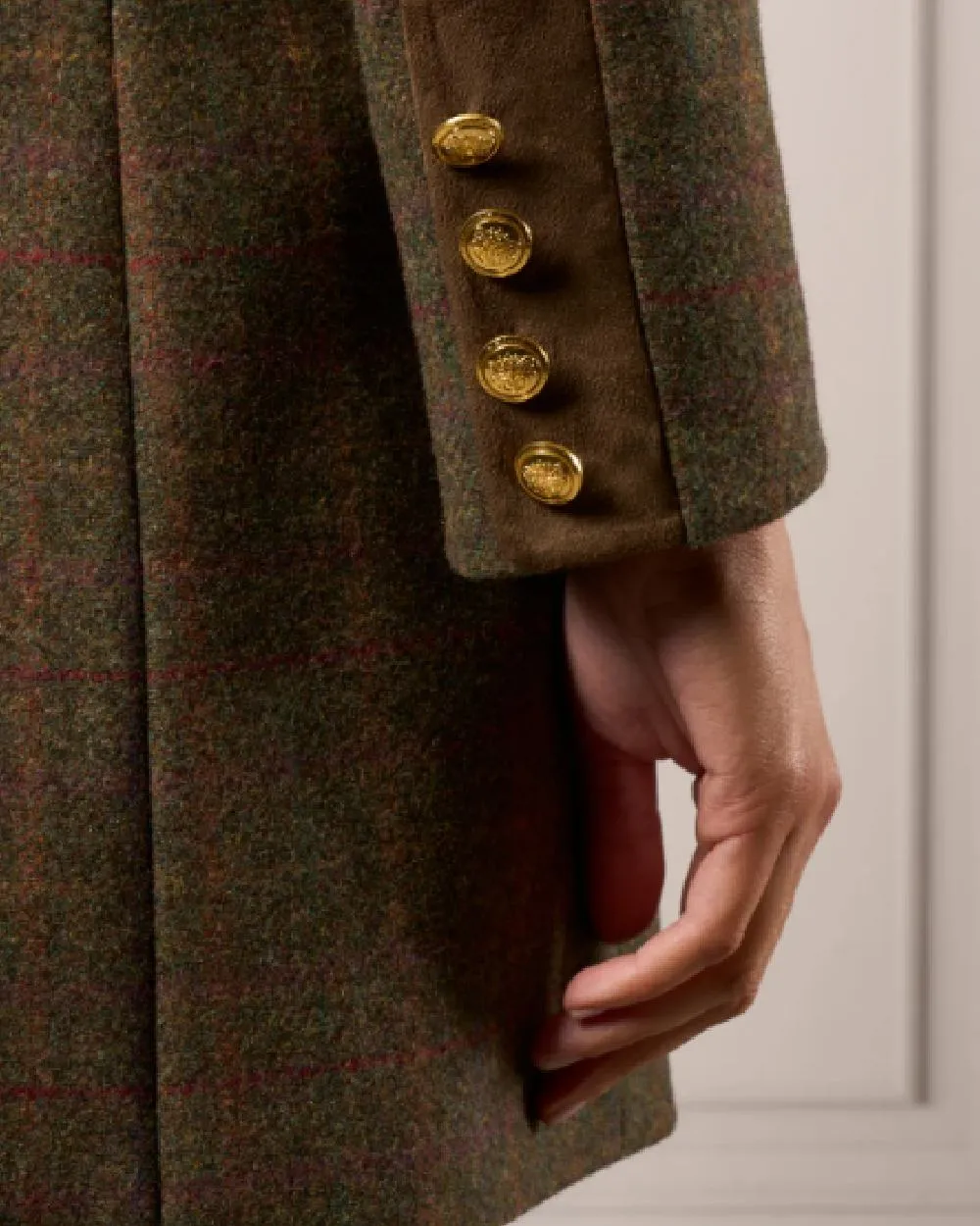 Alan Paine Surrey Mid-Thigh Tweed Coat