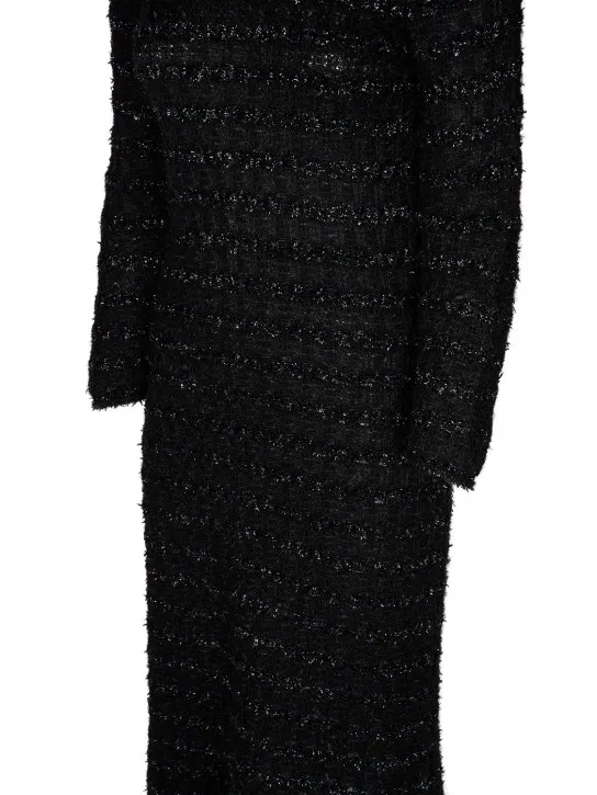 Balenciaga   Back-to-front wool blend tweed dress 