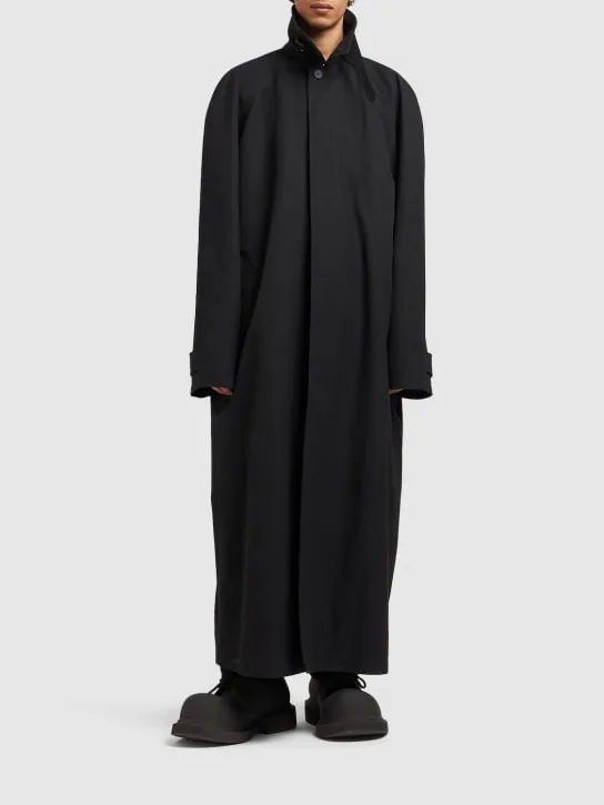 Balenciaga   Wool blend raglan carcoat 