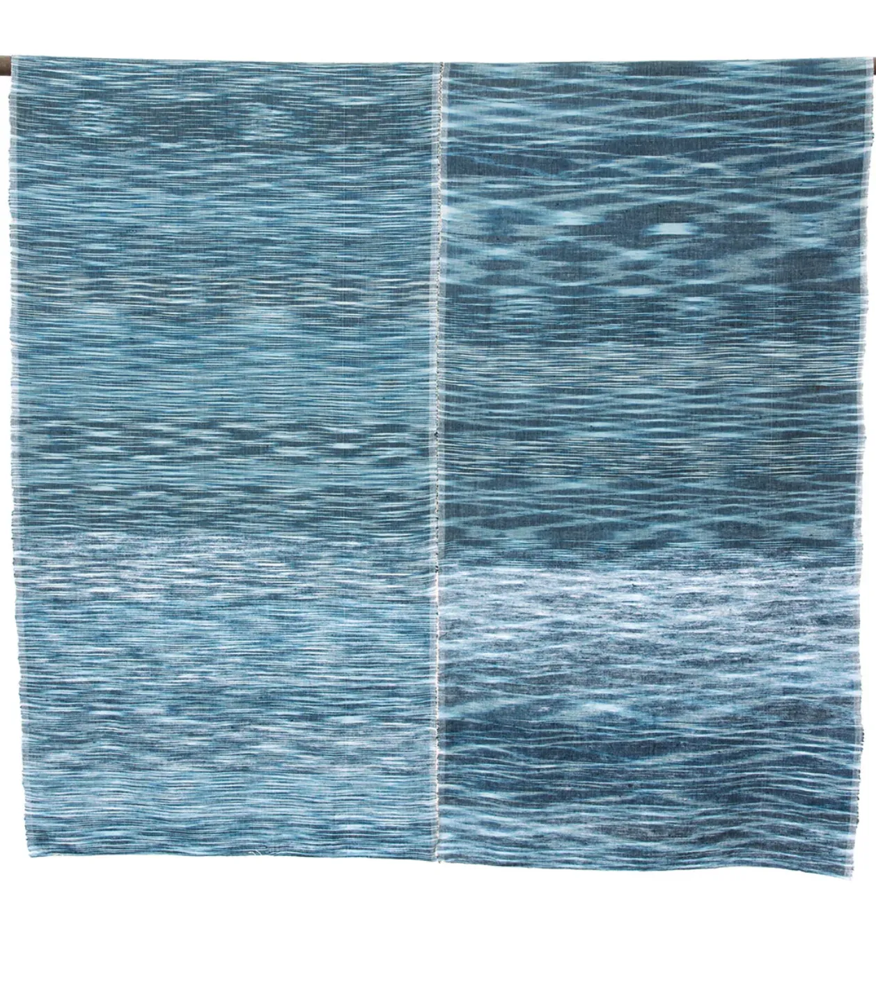 Blue Tones Handspun Ethiopian Organic Cotton Throw, Wrap, Shawl or Table Cloth, Fair Trade