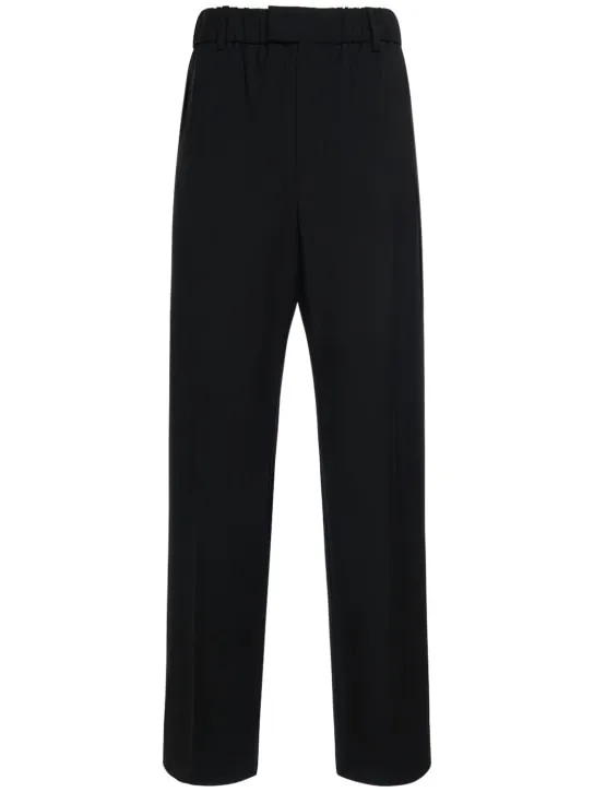 Bottega Veneta   Light wool twill wide leg pants 