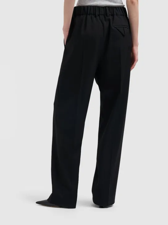 Bottega Veneta   Light wool twill wide leg pants 