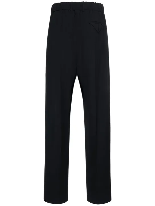 Bottega Veneta   Light wool twill wide leg pants 