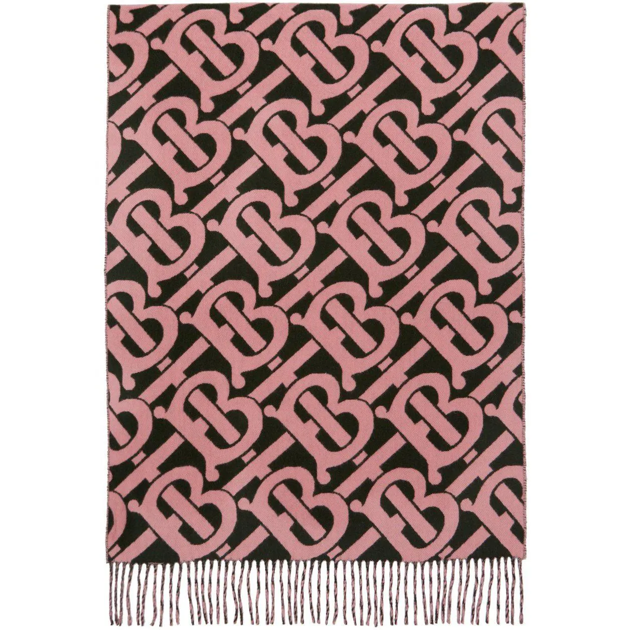 Burberry Pink Cashmere Monogram Scarf