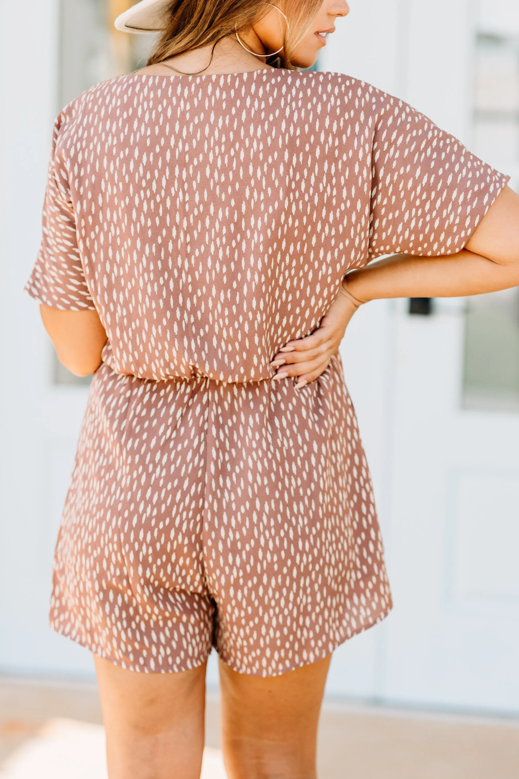 Clearly In Love Sienna Orange Printed Romper
