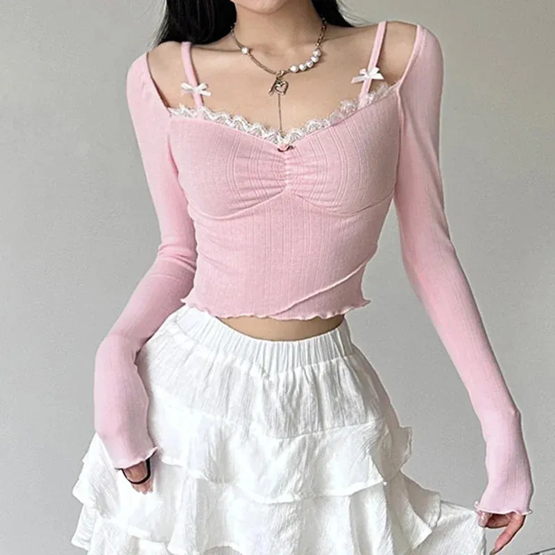 Coquette Pink Long Sleeve Tee