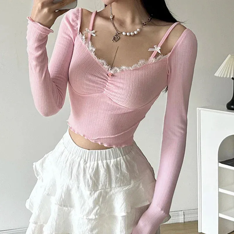 Coquette Pink Long Sleeve Tee