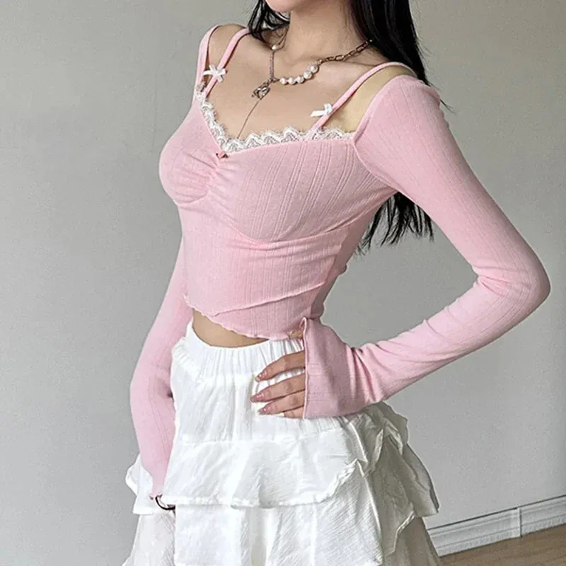 Coquette Pink Long Sleeve Tee