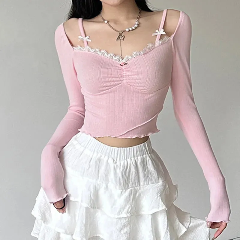 Coquette Pink Long Sleeve Tee