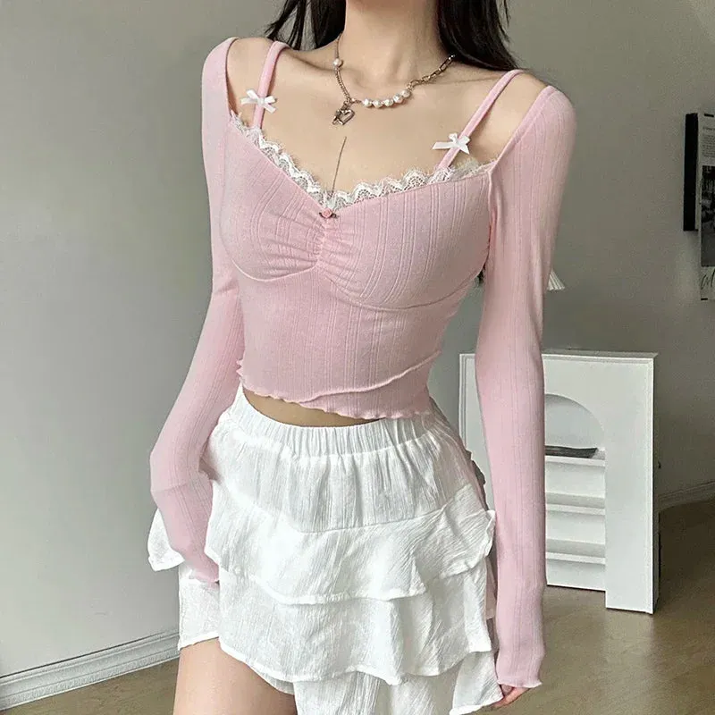 Coquette Pink Long Sleeve Tee