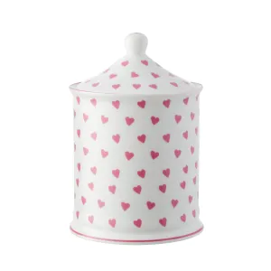 Cotton Wool Jar Pink Heart