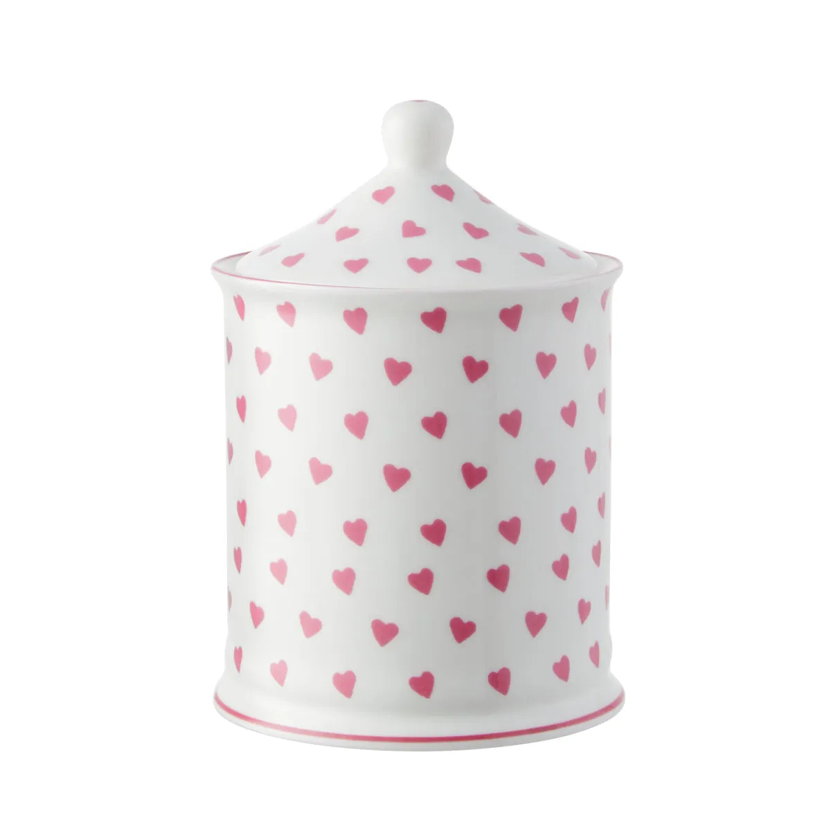 Cotton Wool Jar Pink Heart