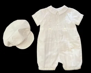 Dot Embroidered Romper w/Hat