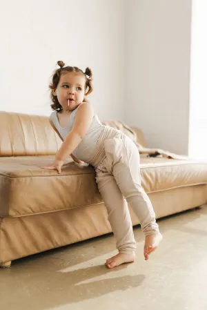 Drape Harem Romper KIDS - BEIGE