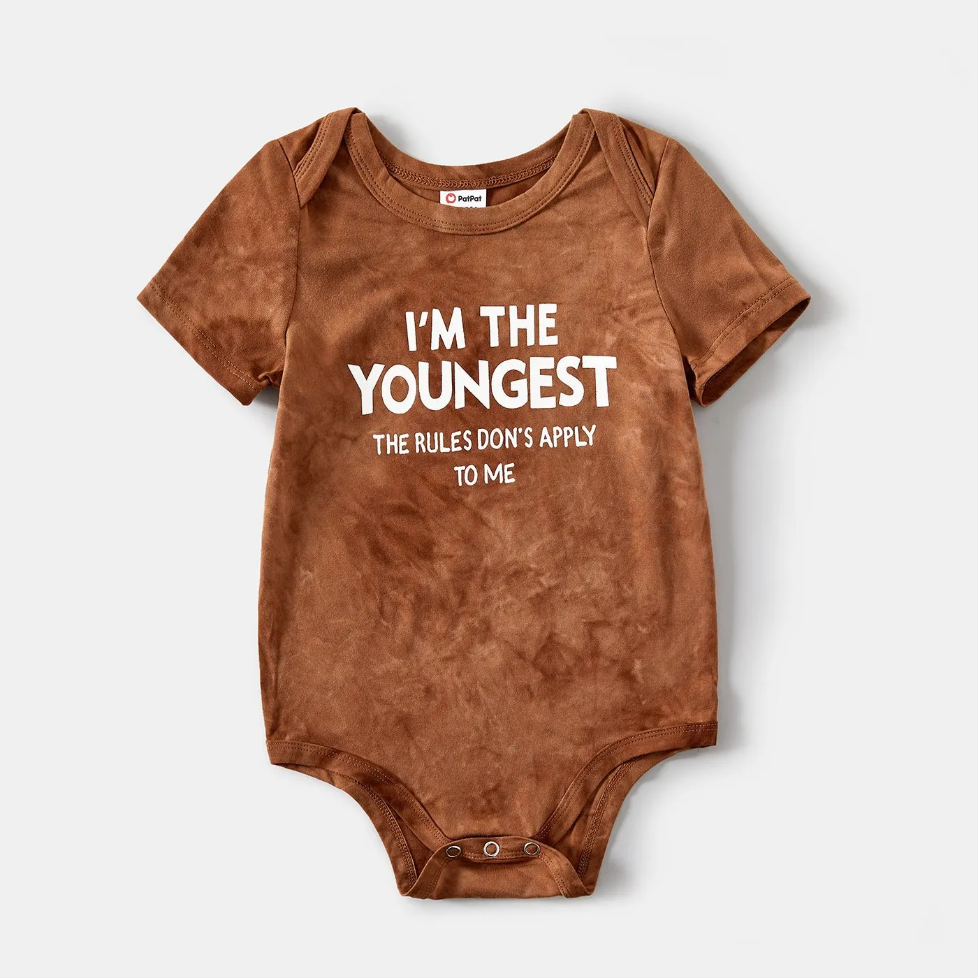 Family Matching Letter Print Short-sleeve Tops