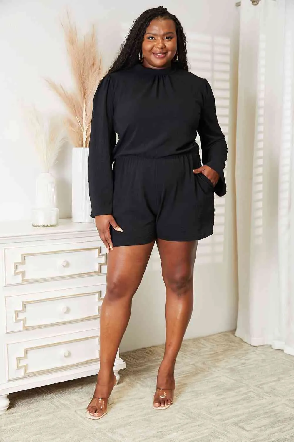 Flirtatious Breeze Open-Back Romper