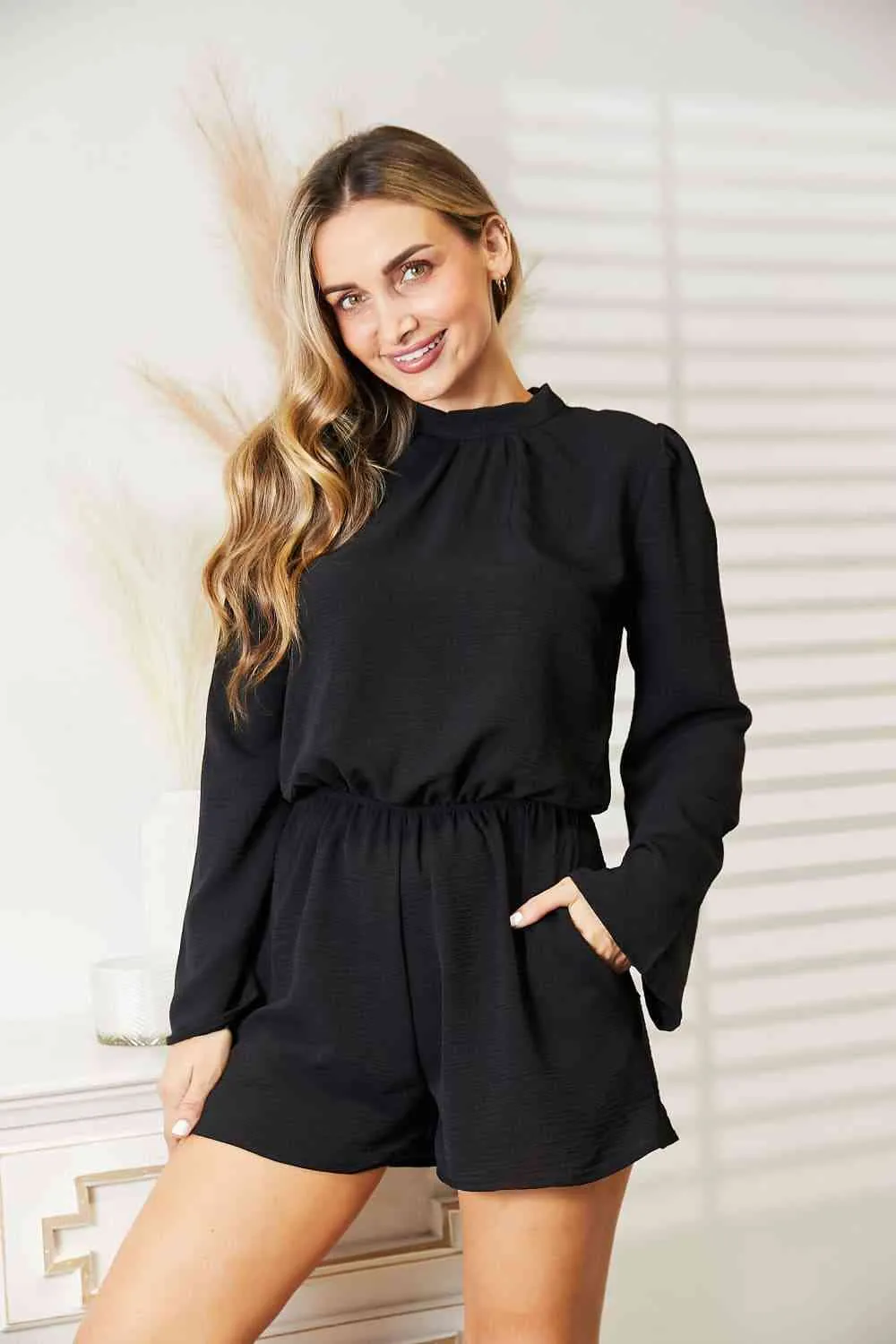 Flirtatious Breeze Open-Back Romper