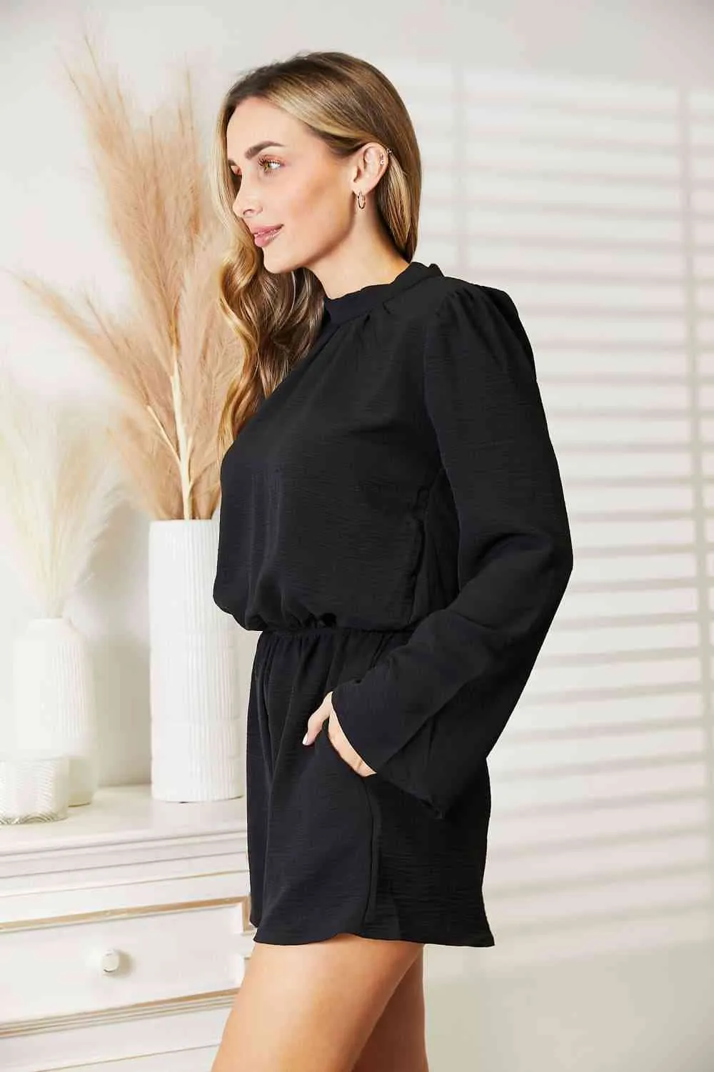 Flirtatious Breeze Open-Back Romper