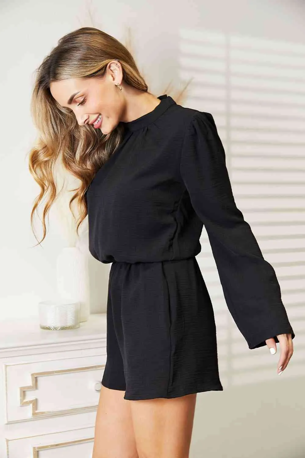 Flirtatious Breeze Open-Back Romper