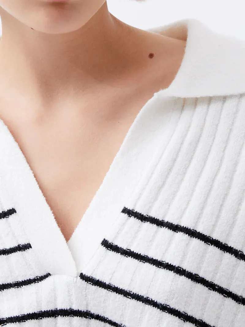 French Connection Vhari Collar Stripe Sweater