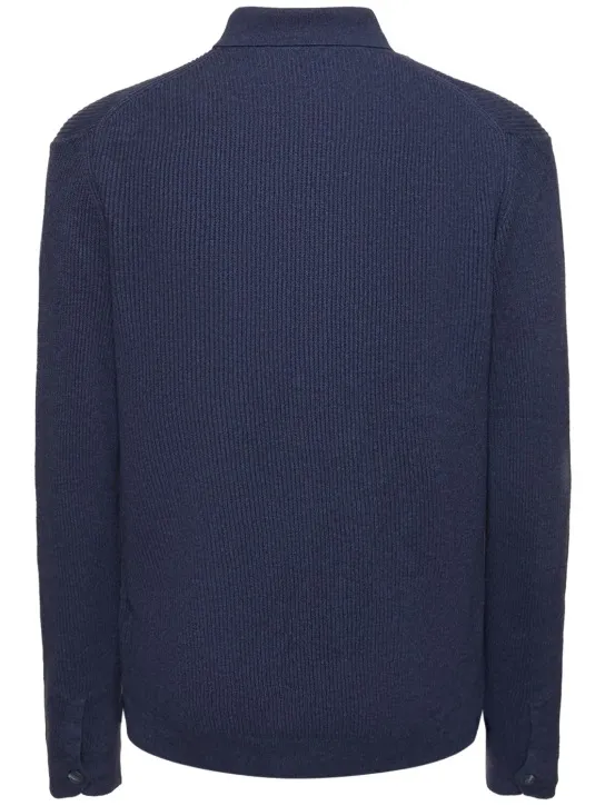 Frescobol Carioca   Murilo cotton &amp; wool knit l/s polo 