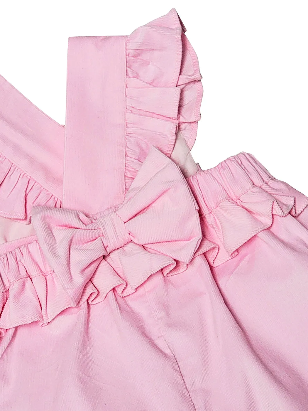Girl's Pink Corduroy Romper