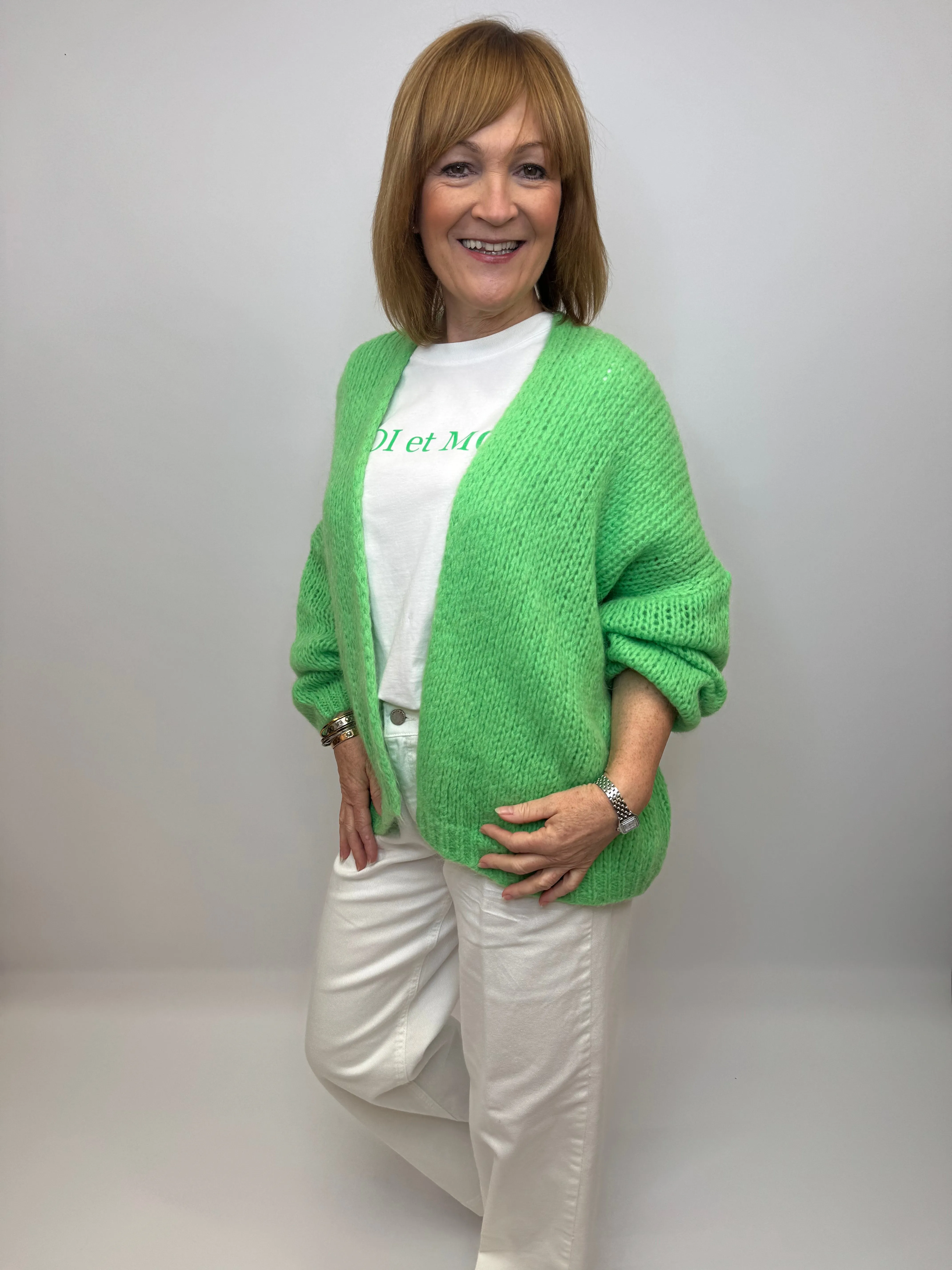 H Green Knit Cardigan