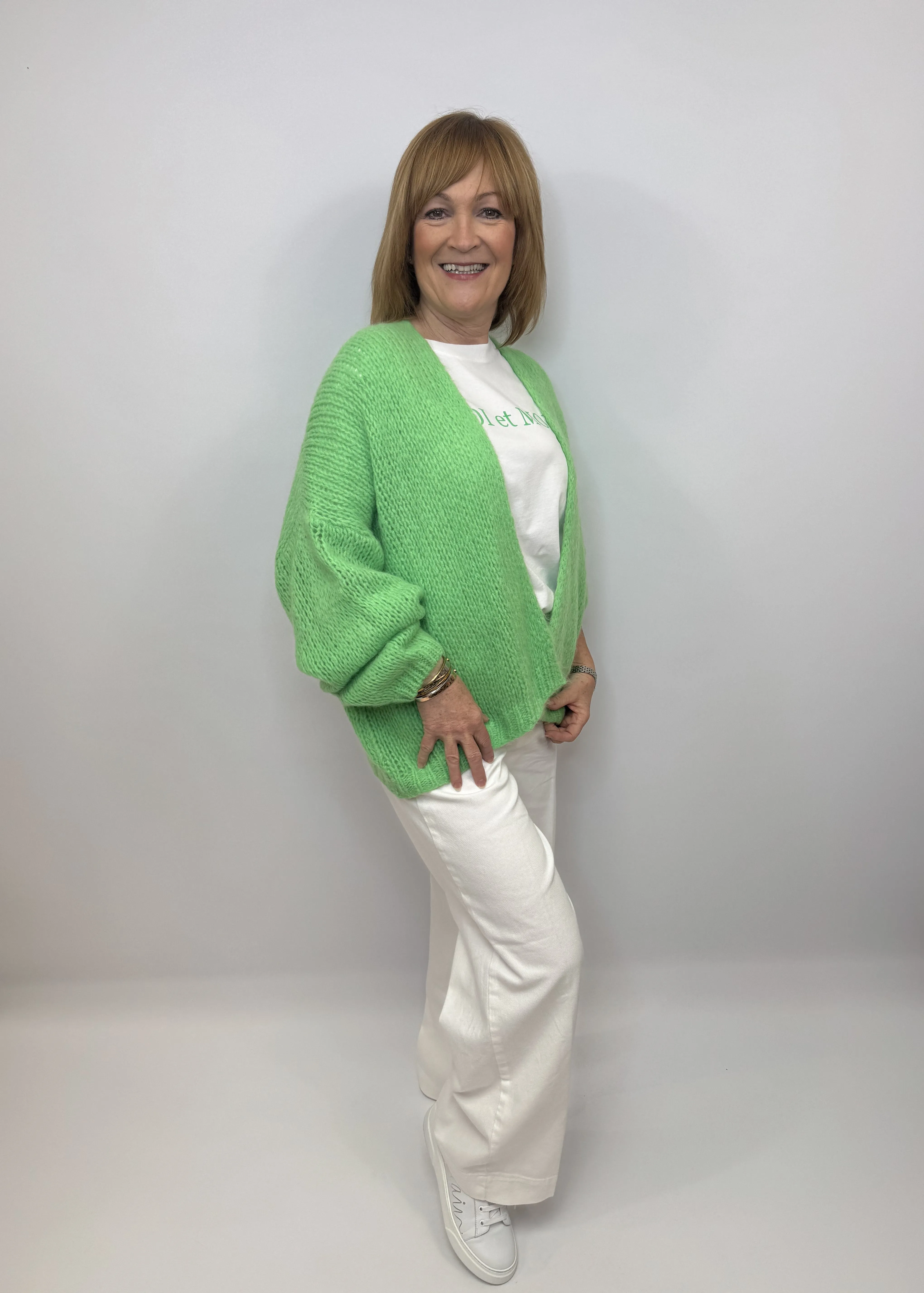 H Green Knit Cardigan