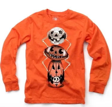 Halloween Sports Balls Long Sleeve Tee