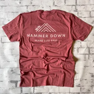 Hammer Down "Jeep Mountain" Short Sleeve T-shirt - Mauve