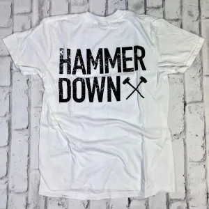 Hammer Down "Two Row" Short Sleeve T-shirt - White