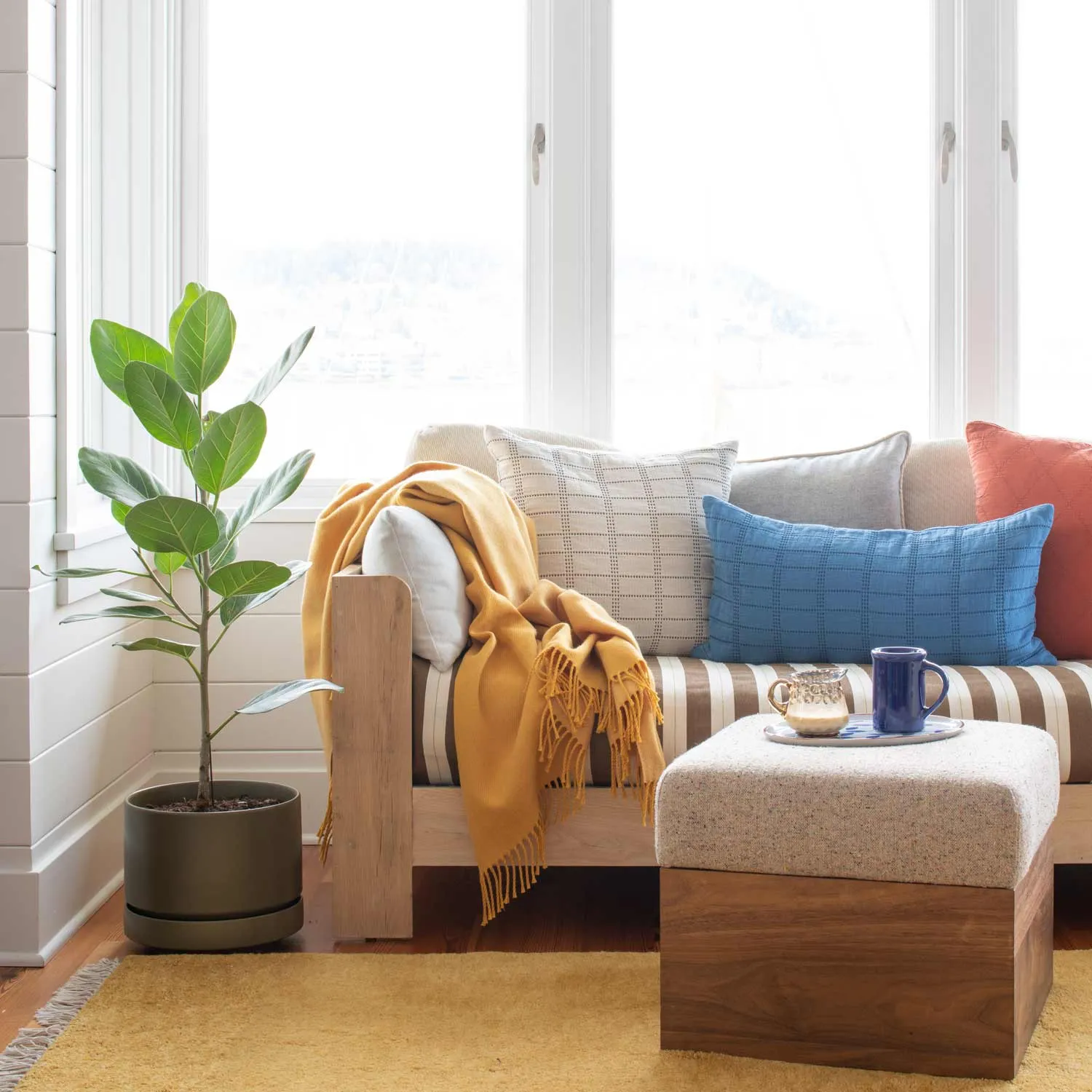 Honey Lambswool Throw