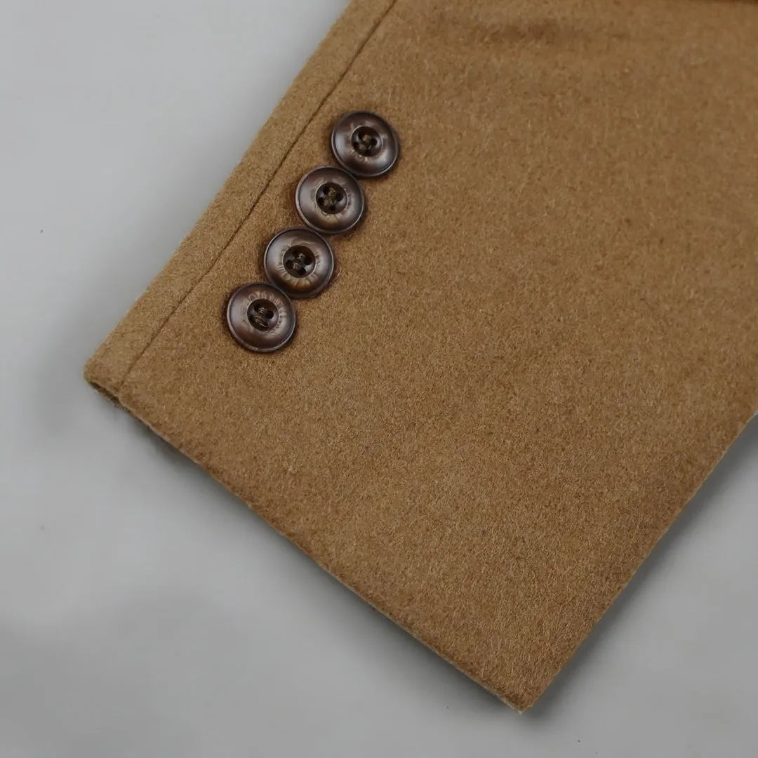Imported Elite Brown  Navy Woolen Coat For Men