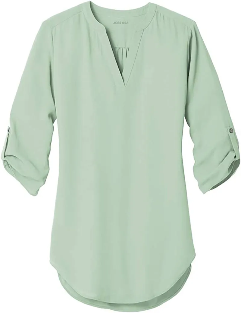 Ladies 3/4 Sleeve Tunic Blouse