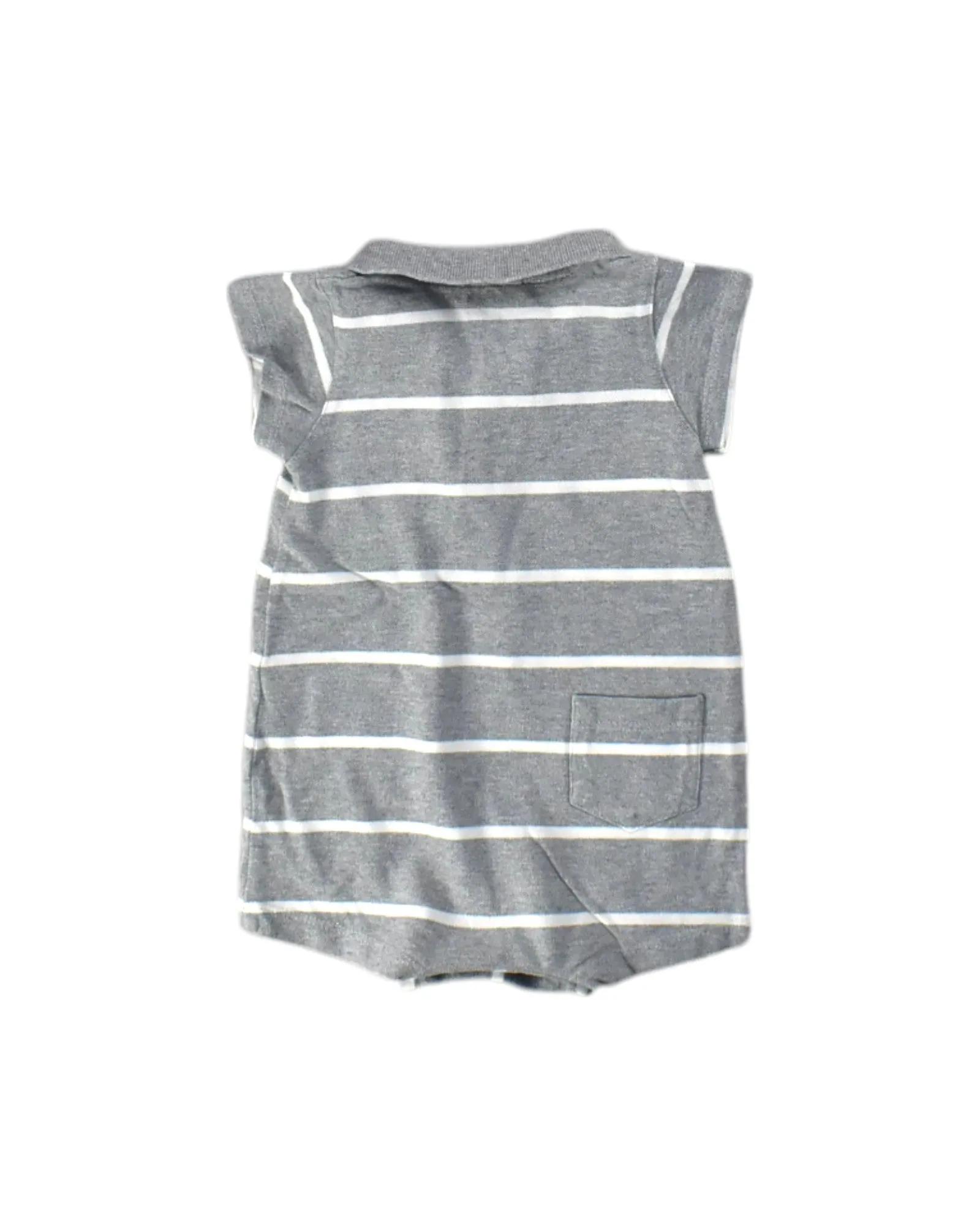 Laranjinha Short Sleeve Striped Romper 9M