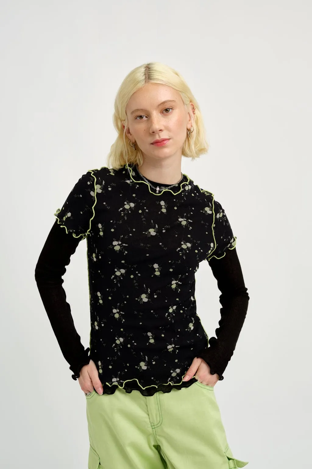 Longsleeve Rib Tee Black