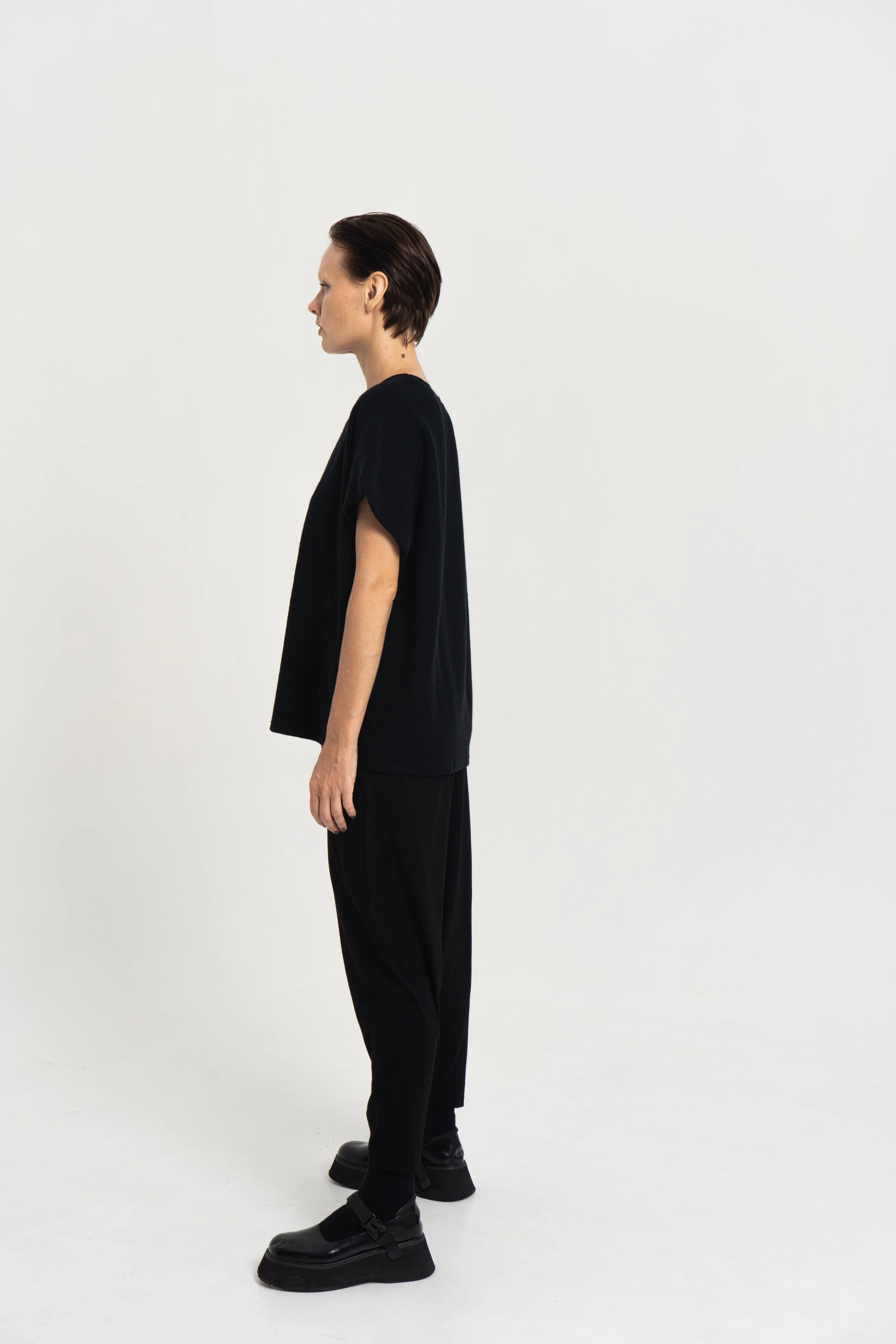 Loop weave texture T-shirt