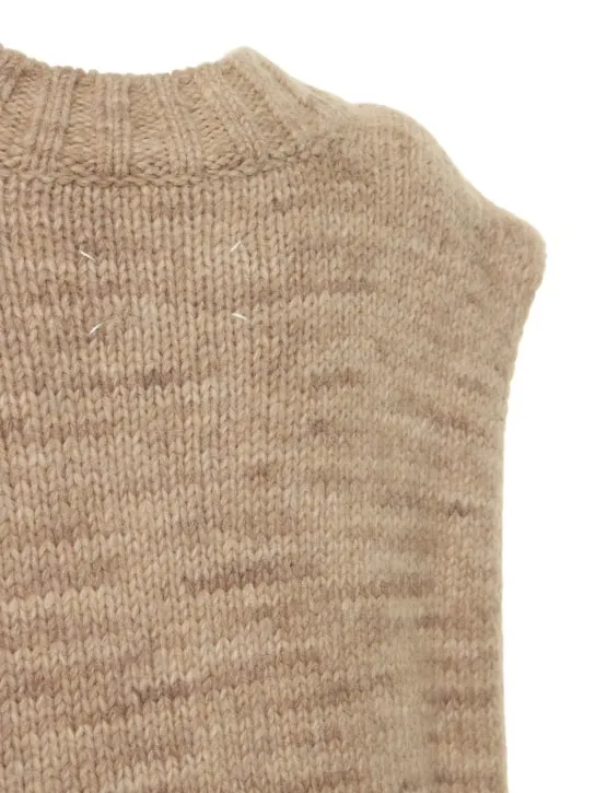 Maison Margiela   Open side alpaca blend knit vest 