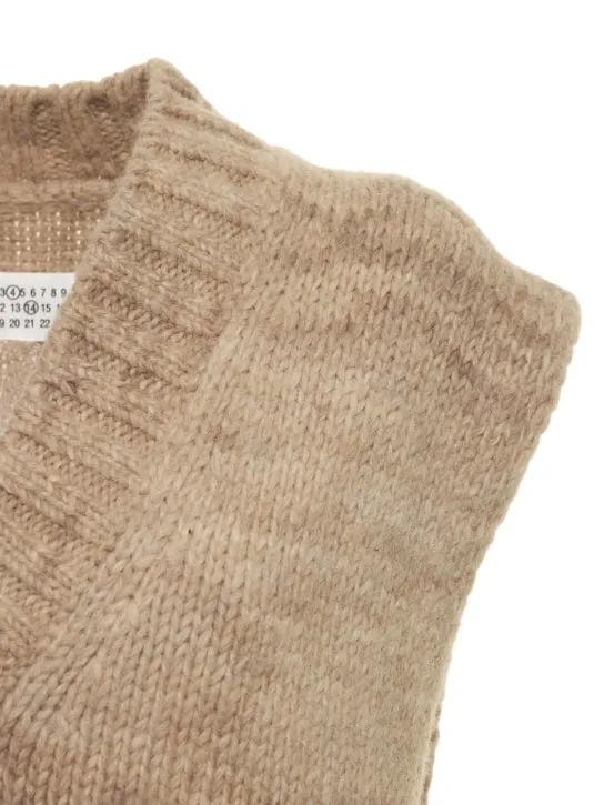 Maison Margiela   Open side alpaca blend knit vest 