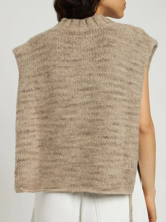 Maison Margiela   Open side alpaca blend knit vest 