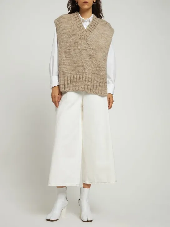 Maison Margiela   Open side alpaca blend knit vest 